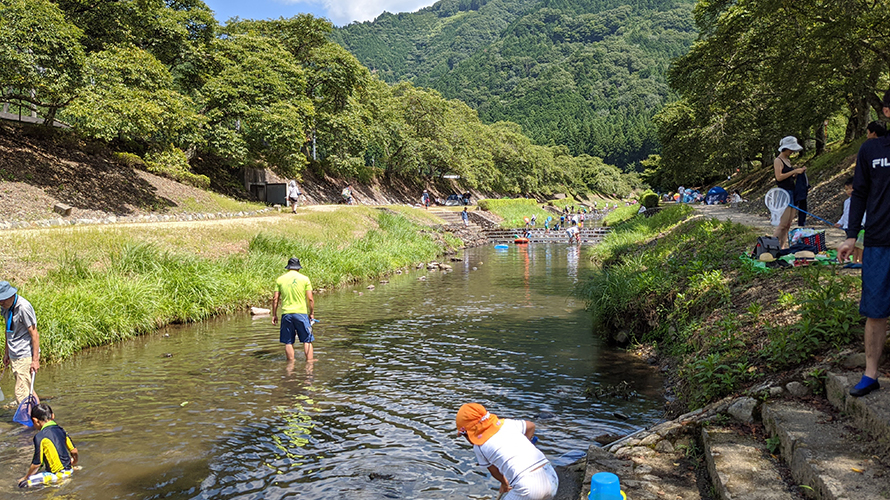 滋賀県甲賀市土山 うぐい川公園 川遊び （ ディキャンプ ）